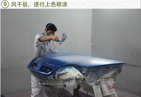 汽车喷漆全程跟拍现场工序流程-